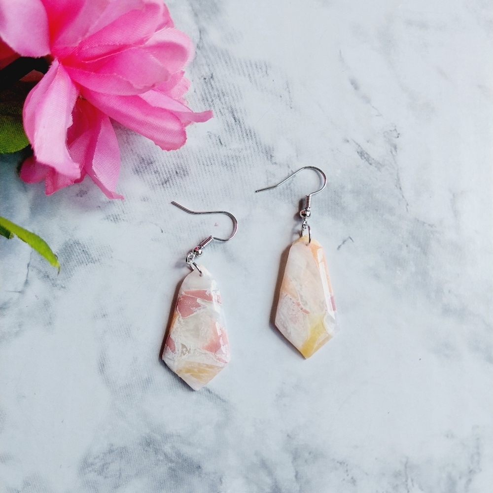 OpalGlaze Clay Pastel Hand crafted Earrings.